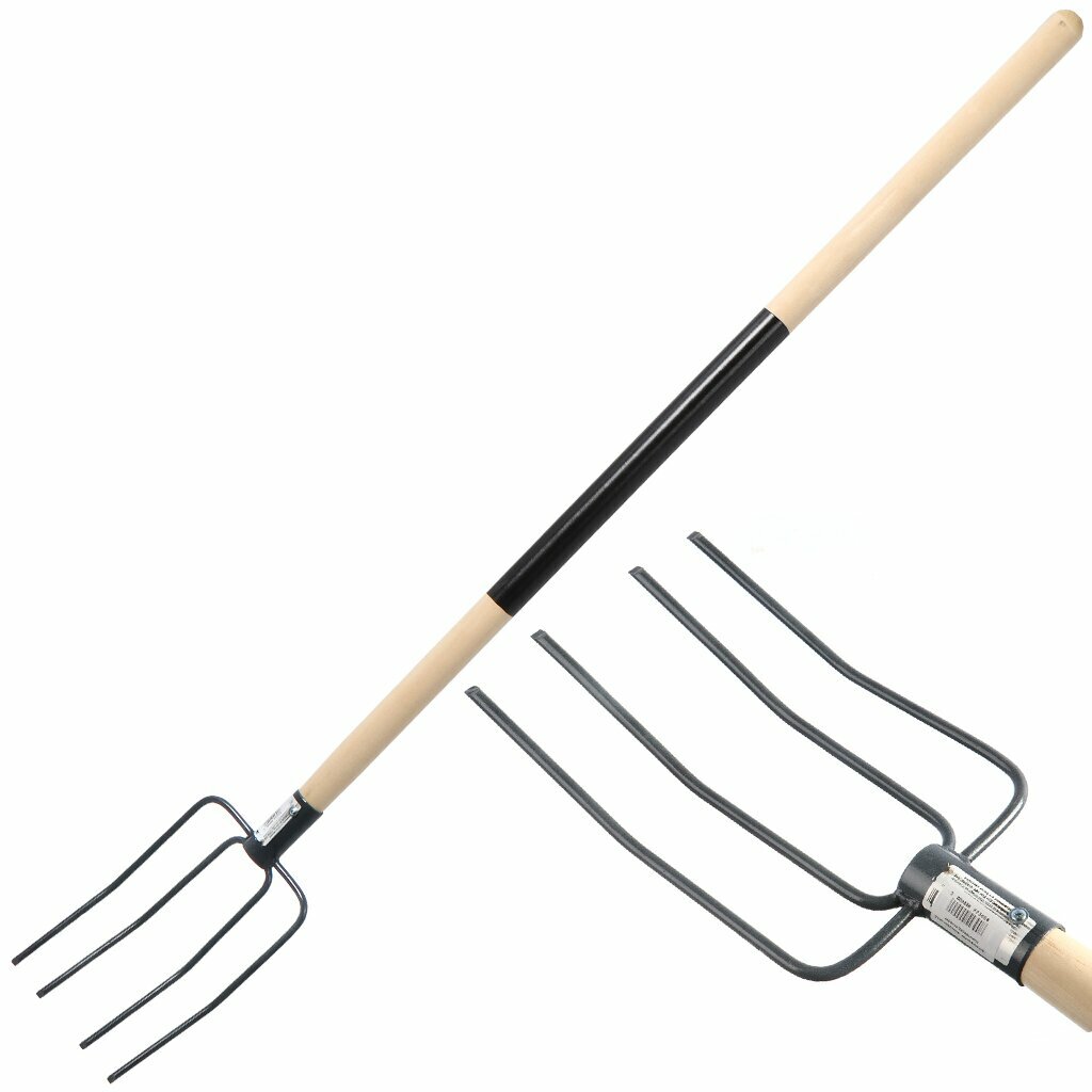 Вилы навозные четырехрогие Grandy с черенком