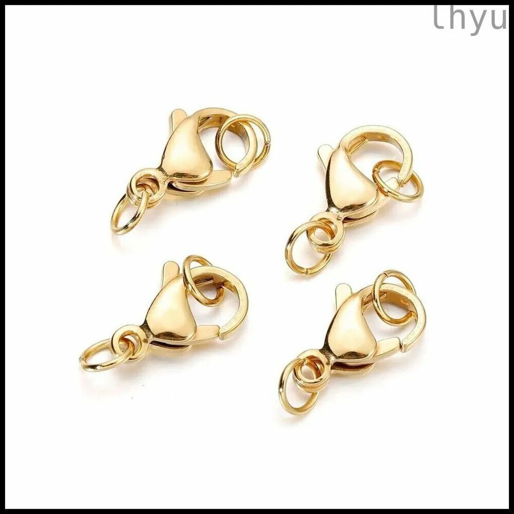 Самый популярный в 2025 годуЗамочки лобстеры Нержавеющая сталь замочки для украшений 10 шт5х9 мм с Кольцо соединительное20 шт0.7х5 мм цвет золотой