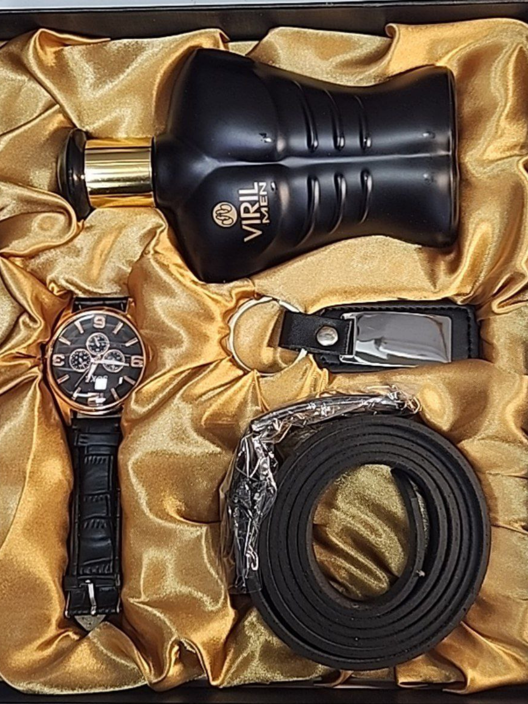 Подарочный набор , для мужчины, часы, ремень и парфюм Роскошный подарочный набор для мужчин – часы, ремень, мужской пар