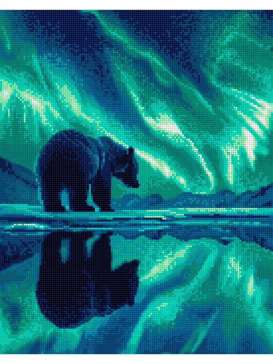 Алмазная мозаика на подрамнике 40х50 см "Полярный медведь" — фото 1