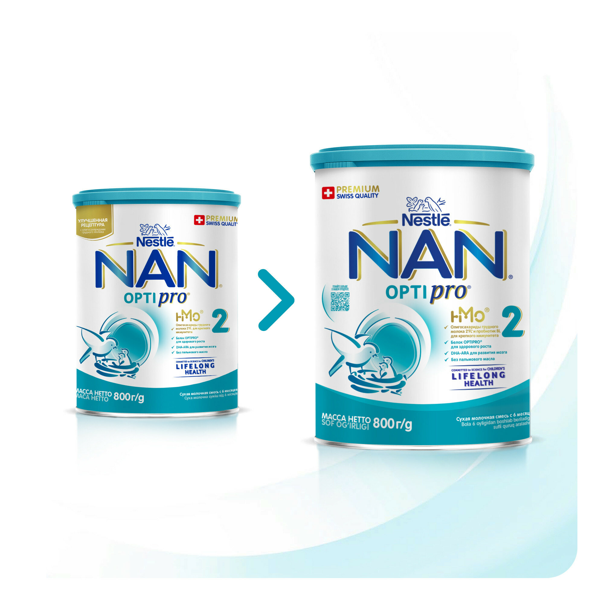 Смесь Nestle NAN 2 молочная сухая Optipro 400 г NAN (Nestle) - фото №5