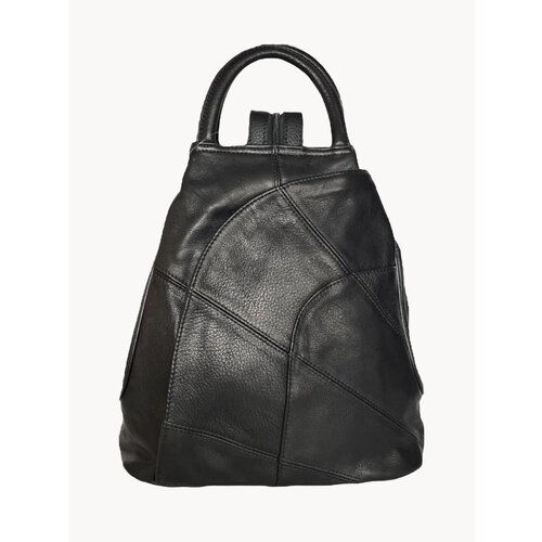 Рюкзак треугольник городской CAPRI кожаный женский CAP-9217-w черный