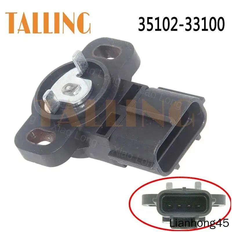 35102-33100 Датчик положения дроссельной заслонки (TPS) 4 контакта для Hyundai Sonata 1999, 2000, 2001 2.4L, Santamo, Galloper KIA TPS4119 3510233100