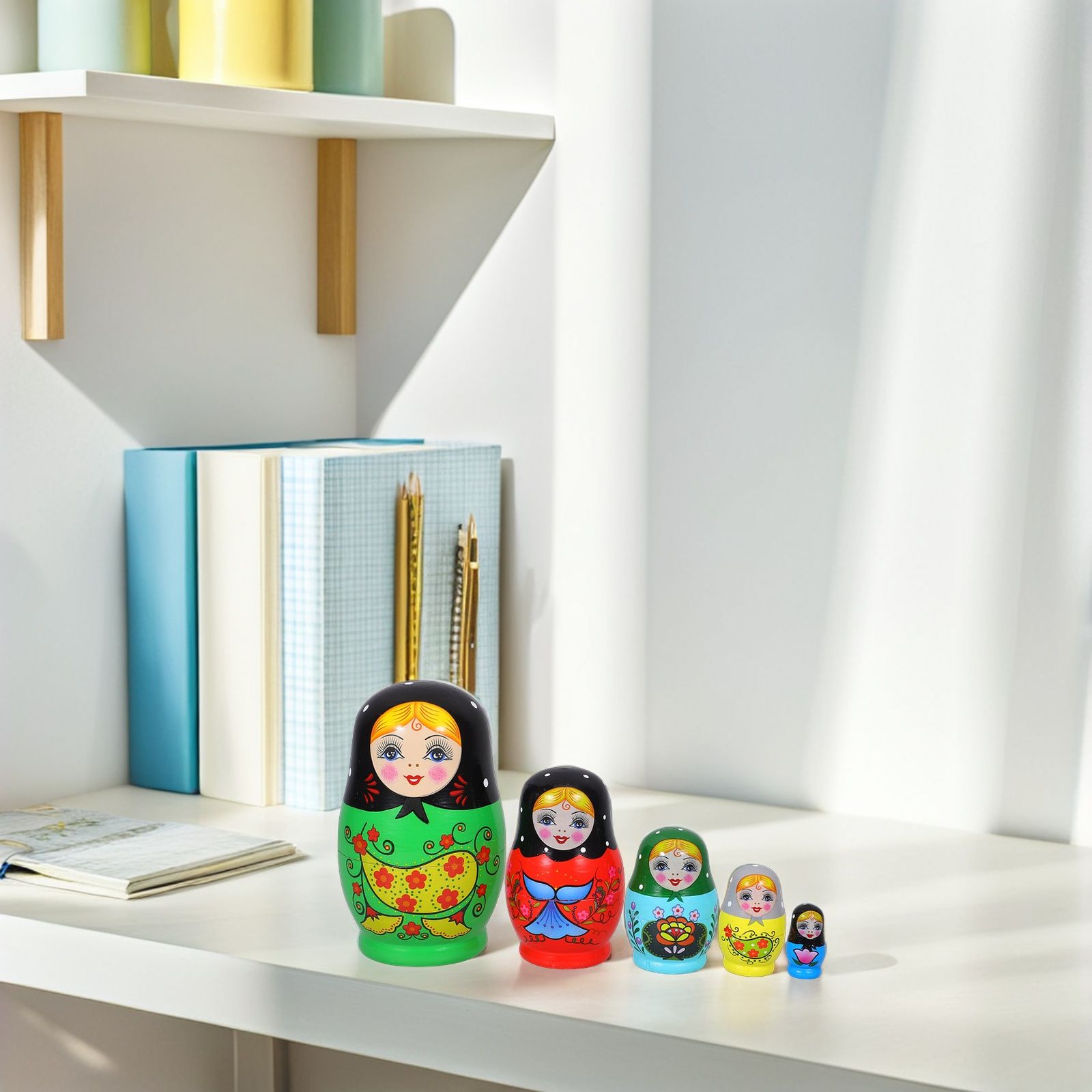 Коллекционные Русские Матрёшки, Деревянные Игрушки, 5 Штук