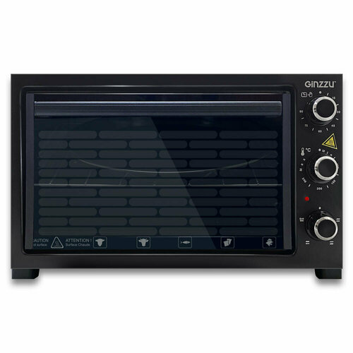 Мини-печь Ginzzu HOT-132 black 34л 4 режима подсветка таймер 1500Вт 599000₽