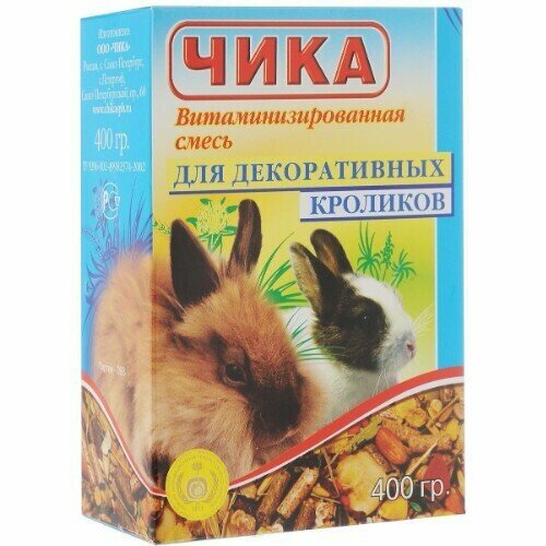 Сухой корм для декоративных кроликов Чика 400 г