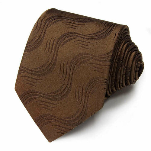 фото Галстук gf ferre, натуральный шелк, для мужчин, коричневый