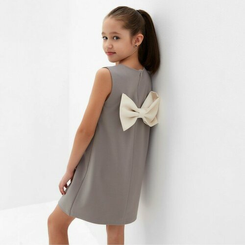 фото Платье для девочки minaku: partydress, цвет серый, рост 158 см