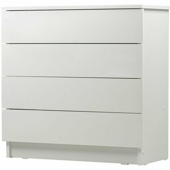 Комод Brabix Scandi CM-001 (ш750*г330*в730мм) 4 ящика ЛДСП белый 641900