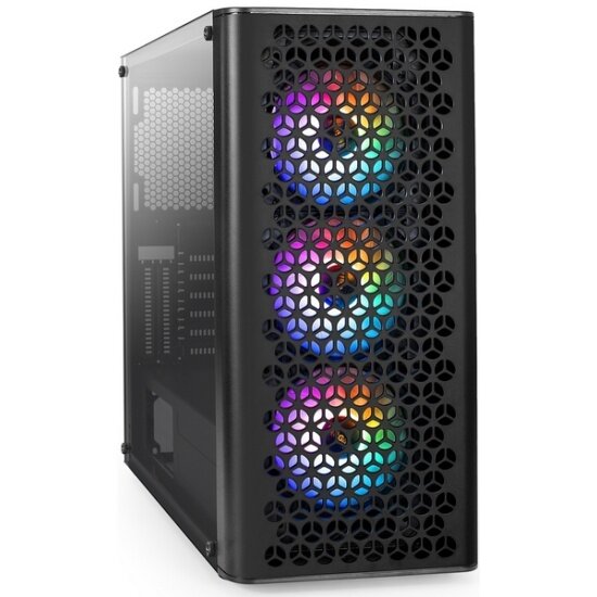 Корпус Miditower Exegate EVO-9202 ATX, без БП, черный EX294965RUS