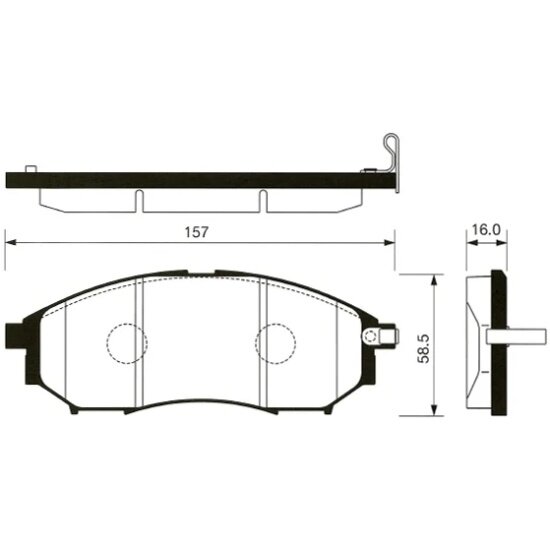 Колодки тормозные передние Sangsin Brake для Infiniti, Nissan, 4 шт