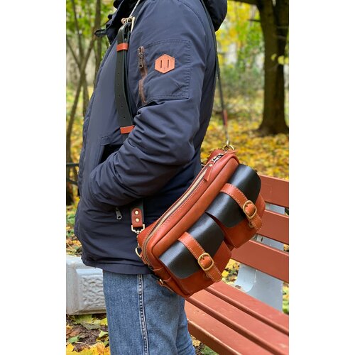 фото Сумка планшет viking leather craft, фактура гладкая, мультиколор