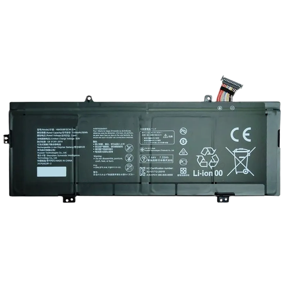 Аккумулятор HB4593R1ECW-22A для Huawei Matebook X Pro Mach-W19 7.64V 56Wh (7330mAh) (черный коннектор)