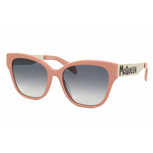 фото Солнцезащитные очки alexander mcqueen, бабочка, оправа: пластик, градиентные, для женщин, розовый