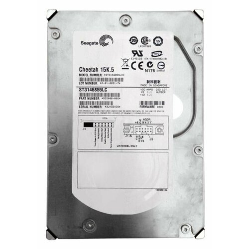 Жесткий диск Seagate ST3146855LC 9Z2006-005 146GB Ultra320 15K Товар уцененный 1030000₽