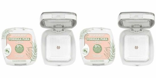 Deborah Milano Пудра для лица Formula Pura Matifying Compact Powder, матирующая, тон 01, Ванильный, 9 г, 2 шт