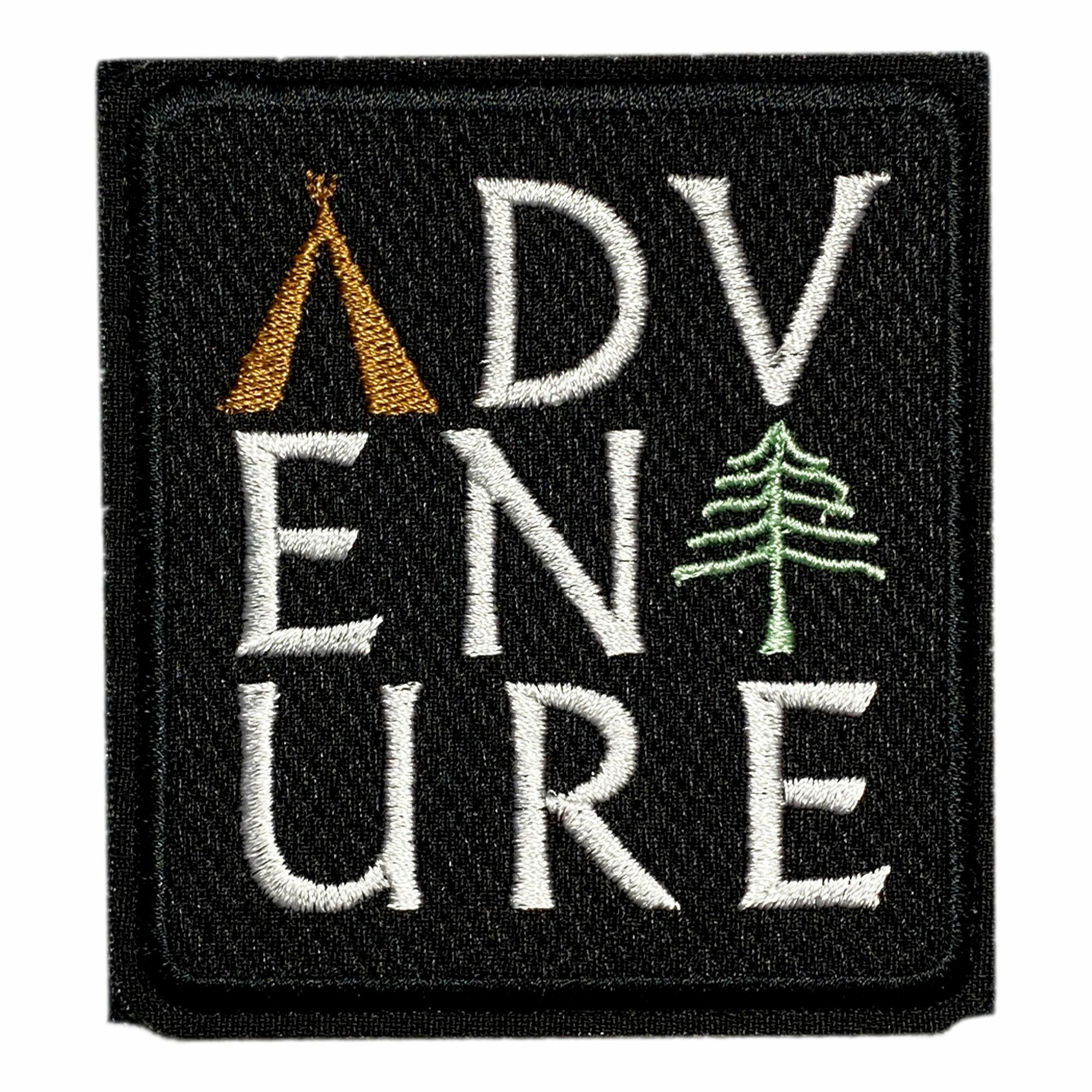 Нашивка, шеврон, патч (patch) Adventure Путешествуй, размер 9*8,5 см, 1 шт.