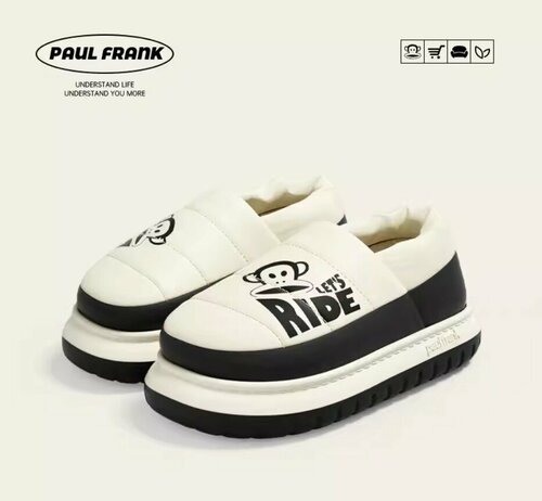 Полуботинки Paul Frank, размер 44/45, черный, белый