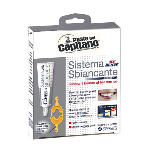 Набор для отбеливания зубов Pasta Del Capitano зубная паста отбеливающая с активным кислородом 50 мл + капа