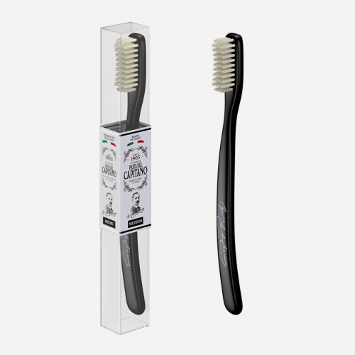 Изображение товара Зубная щетка Pasta Del Capitano 1905 Винтажная 1960 средней жесткости, черная