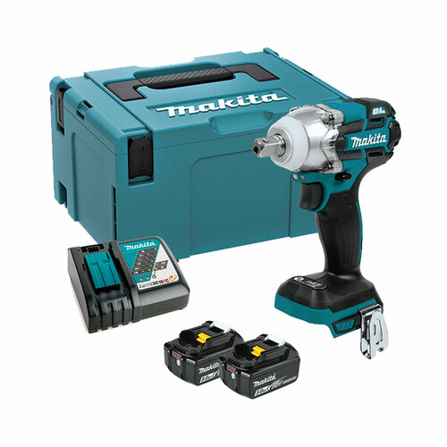 Makita DTW285RTJ Аккумуляторный ударный гайковерт аккумулятор зарядное устройство ryobi rc18115 120vse 18 в 2 0 ач li ion 5133004897