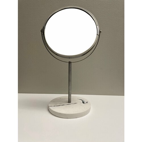 Настольное зеркало Haifisch для макияжа на подставке из искусственного камня, белый мрамор