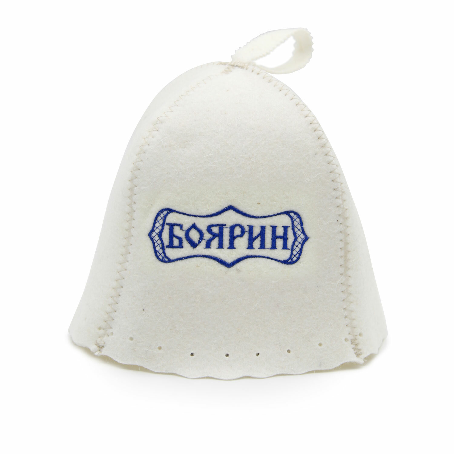 Шапка для бани и сауны «колокольчик» с вышивкой «Боярин»