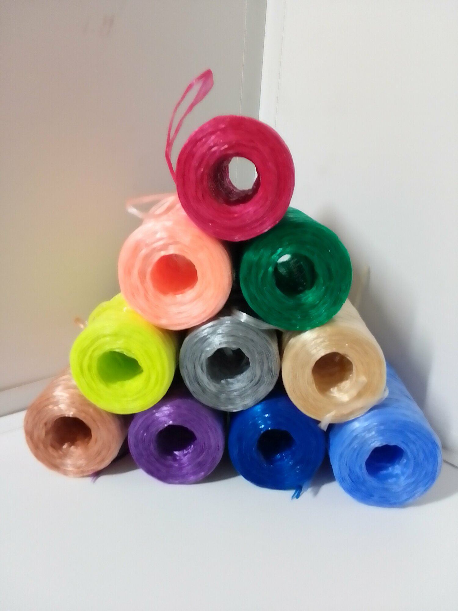 фото Нить для вязания мочалок, пряжа полипропиленовая