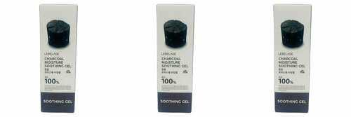 Гель для жирной кожи лица Lebelage, Charcoal Moisture Soothing Gel, успокаивающий, на основе экстракта древесного угля, 100 мл, 3 уп