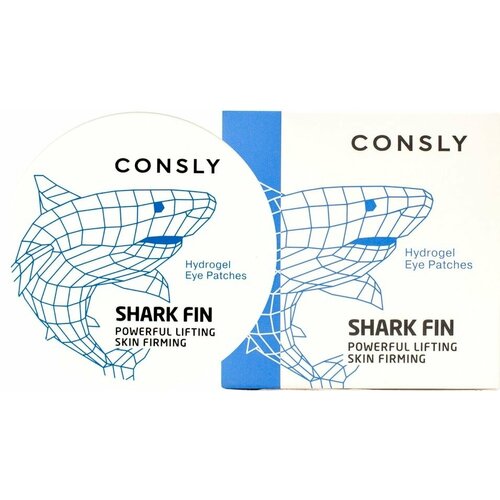 Consly / Патчи для глаз Consly Гидрогелевые с экстрактом акульего плавника 60шт 1 уп