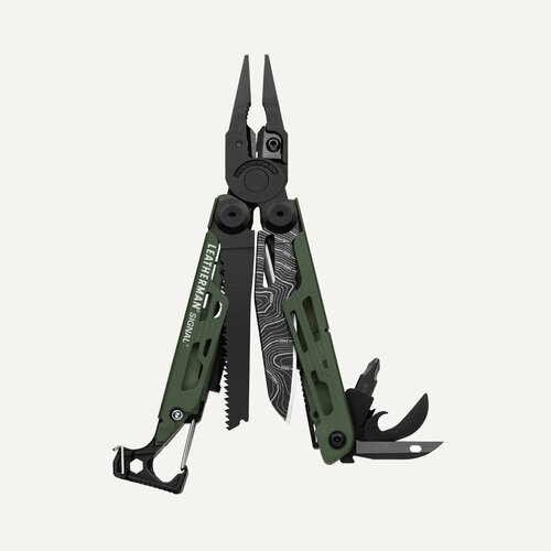 Leatherman Мультитул Signal, 19 функций, 7/11,4 см Green Topo blade, чехол нейлон набор с мультитулом leatherman signal 832404 черный песочный