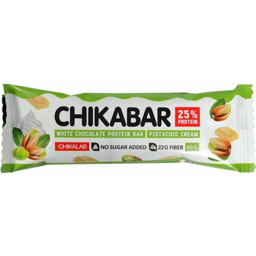 фото Батончик chikalab глазированный фисташковый крем 60г х2шт