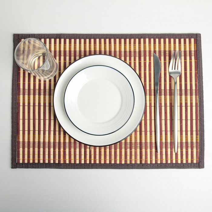 Салфетка сервировочная на стол «Кант» 45×30 см цвет коричневый (комплект из 8 шт)