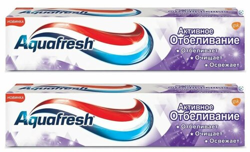 Aquafresh Зубная паста Активное отбеливание, 100 мл, 2 шт