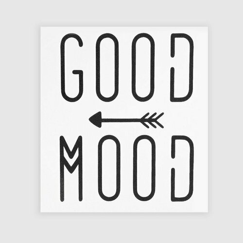 Термотрансфер «Good Mood», 12 × 15 см, цвет чёрный (комплект из 10 шт)