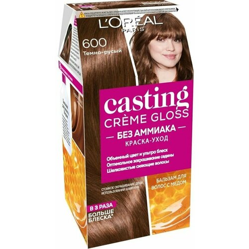 L'Oreal Paris/Краска-уход для волос Loreal Paris Casting Creme Gloss 600 Темно-русый 3 шт краска уход для волос loreal paris casting creme gloss 600 темно русый 2 шт