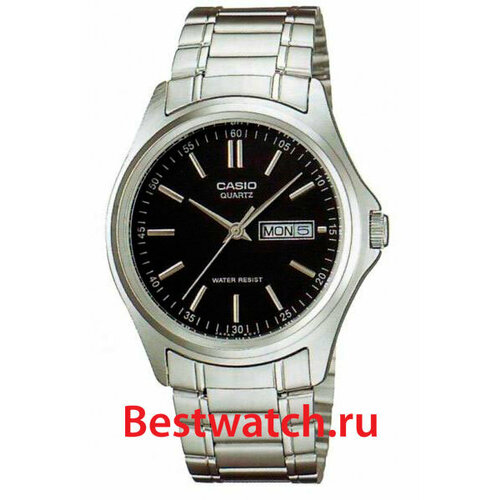 Наручные часы CASIO Analog MTP-1239D-1A, черный, серебряный casio mtp w500l 1a