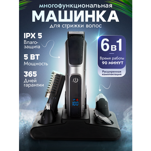 Триммер-бритва для бороды и волос 12 в 1 GOODSDAY GK-900 с зарядной станцией 345600₽