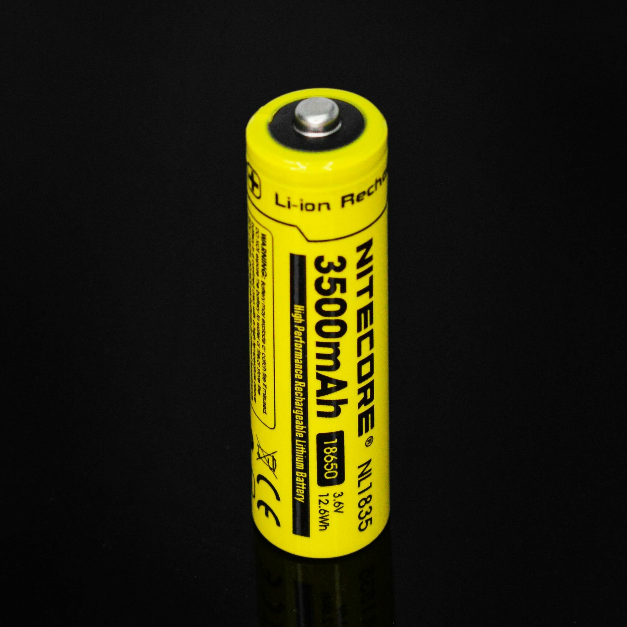 Аккумулятор Li-Ion NITECORE 18650 3500 mAh 3.6V (1 штука) / Перезаряжаемый литий-ионный элемент питания (защищенный) / Аккумуляторная батарейка — фото 1