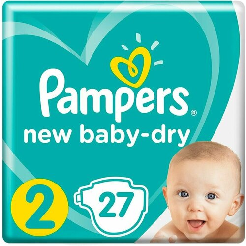 Подгузники Pampers New Baby-Dry 4-8кг Размер 2 27шт х 3шт