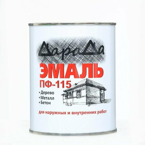 Эмаль (Дарада) ПФ-115 голубая 0,8 кг (комплект из 4 шт)