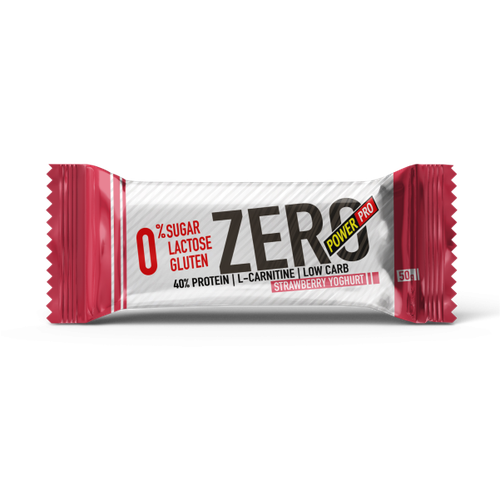 фото Power pro протеиновый батончик 40% zero 1 шт 50 гр (power pro) клубничный йогурт