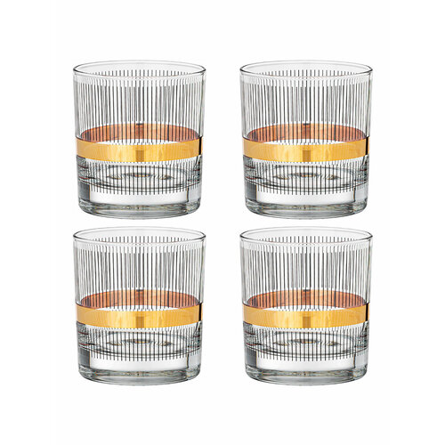 Стаканы Rakle Allure 4 шт стеклянные 380 мл