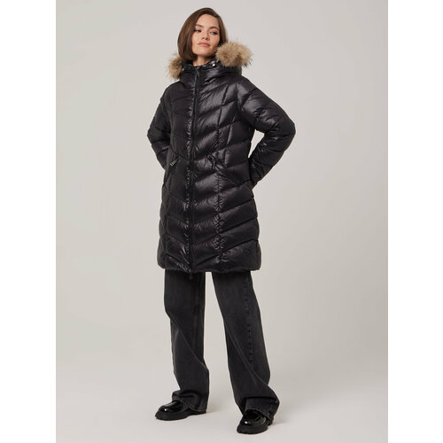 фото Пуховик eleganzza, размер 46, black