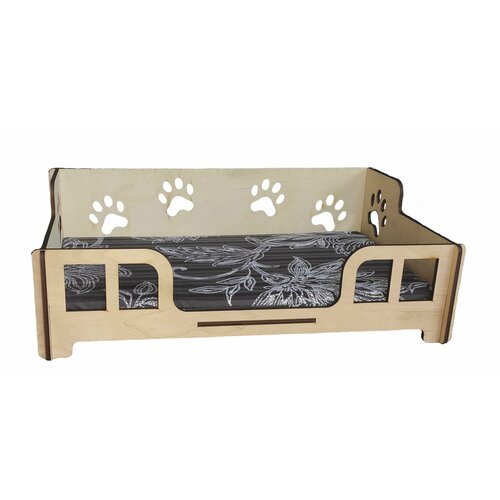 Кроватка с матрасом для кошек, собак, лежанка 50х30х26