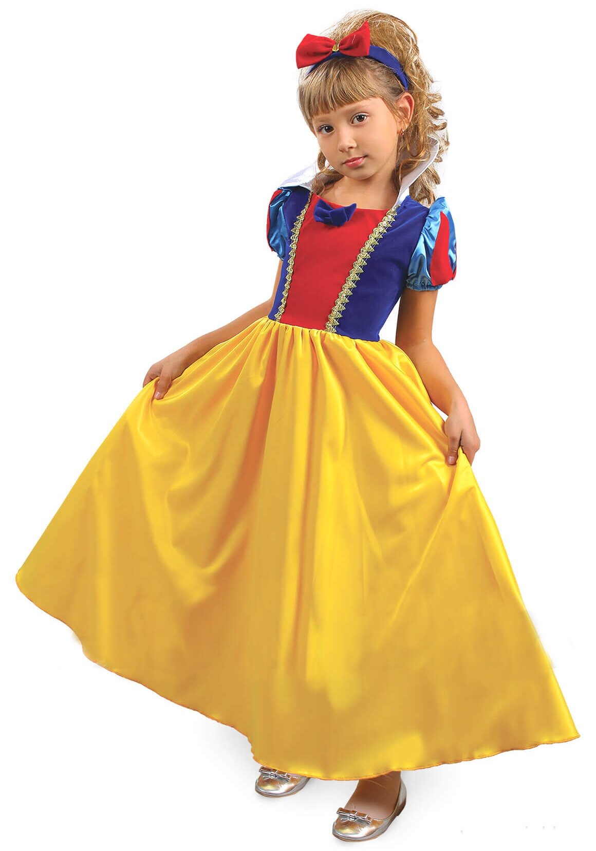 Детский карнавальный костюм Белоснежки для девочки, рост 134 см