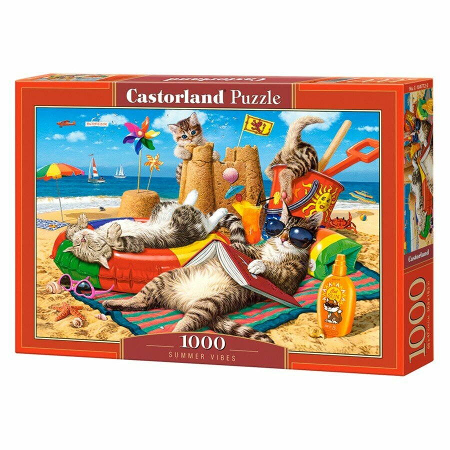 Puzzle-1000 Кошачий пляж Castorland - фото №8
