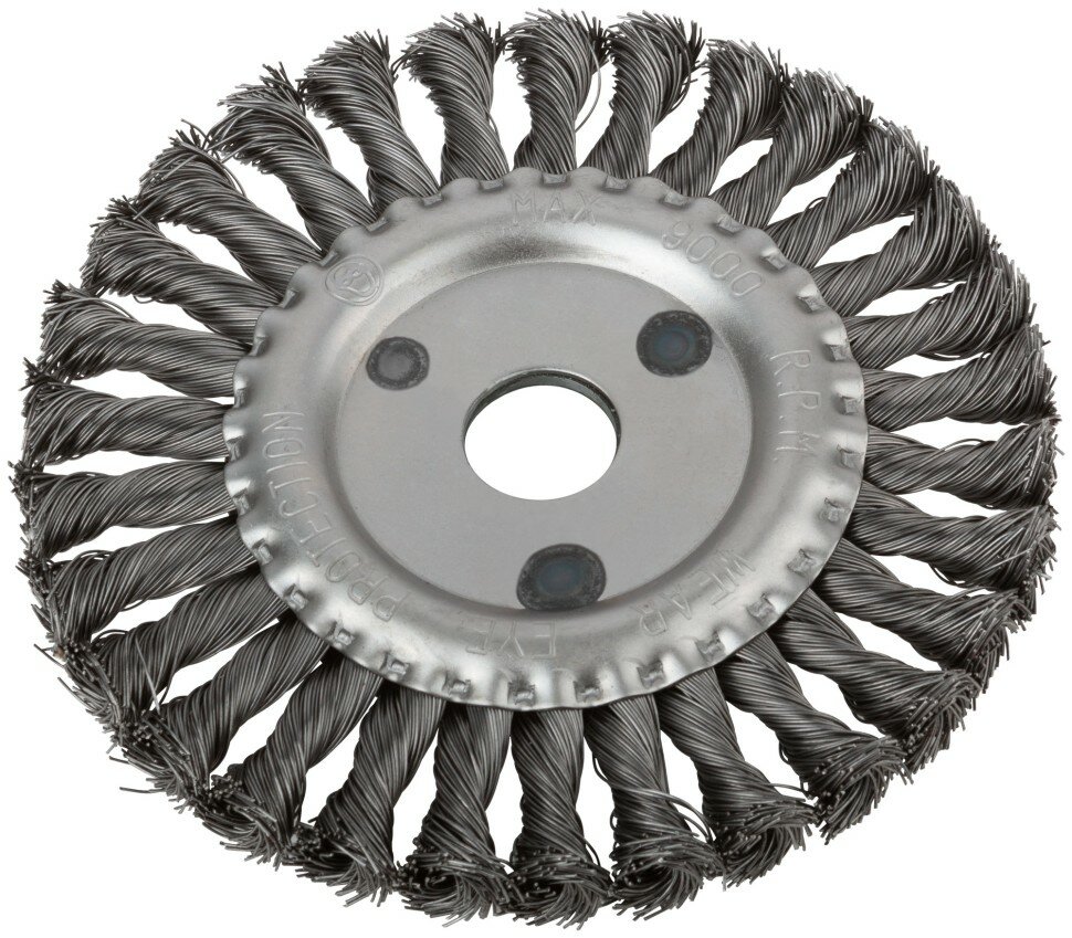 FIT Корщетка-колесо, посадочный диаметр 22,2 мм, стальная витая проволока 150 мм ( 39105 )