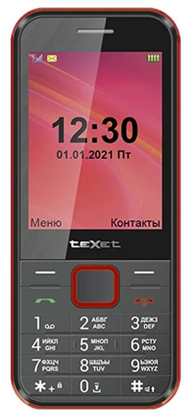 TEXET TM-302 чёрный-красный (126983)