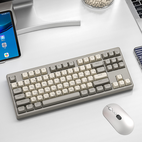 Комплект мышь клавиатура беспроводная русская Wolf К87 Bluetooth+2.4Ghz + мышка Х1 USB 2.4Ghz набор для компьютера ноутбука мембранная mouse, keyboard